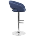thumbnail image 3 of Contemporary Charcoal Fabric Adjustable Height Barstool with Rounded Mid-Back and Chrome Base, 3 of 9