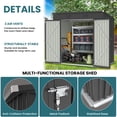 thumbnail image 6 of Sesslife 6' x 4' Outdoor Storage Shed, Patio Galvanized Steel Metal Shed with Sliding Doors, Garden Shed with Vents for Tools, Lawn Mover, Bike, Black, 6 of 9