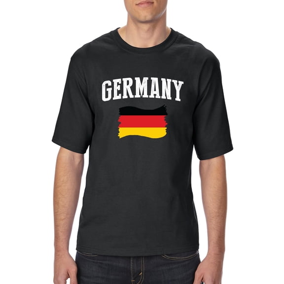 Normal is Boring - Big Men's T-Shirt, up to Tall Size 3XLT - Germany Flag