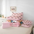 thumbnail image 5 of Feelyou Funny Dog Pug Bedding Comforter Set 7pcs for Kids, Cute Dalmatian Lover King Bedding Sets, Girly Pink Cartoon Reversible Bed Sheets, Lightweight Room Decor, 5 of 7