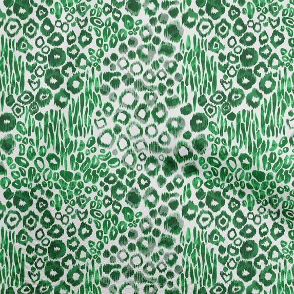 oneOone Rayon Green Fabric Animal Skin Fabric For Sewing Printed Craft Fabric By The Yard 56 Inch Wide