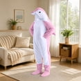 thumbnail image 4 of Maqroz Adult Animal Dolphin Onesie Pajamas Unisex Fleece Halloween Costume Long Sleeve Sleepwear Cosplay Jumpsuit Homewear Winter Warm Party Outfit, 4 of 7