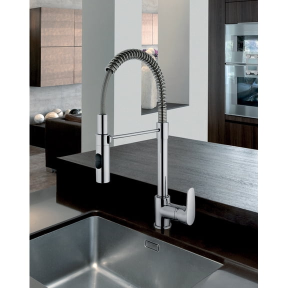 Latoscana 09CR591B Single Handle Pull-Down Spray Kitchen Faucet In Chrome