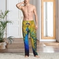 thumbnail image 2 of Gaeub Peacocks Print Mens Pajama Pants,Lounge Pants With Pockets And Drawstring-XX-Large, 2 of 6