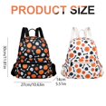thumbnail image 3 of Lightweight Large Capacity Halloween Backpack For Adults, Multi Pocket Travel School Bag With Spooky Print, Versatile Shoulder Bag For Camping, White, 3 of 9