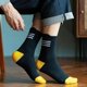 thumbnail image 5 of Calcetines de hombre hasta media pantorrilla, calcetines de otoño e invierno, calcetines de algodón, calcetines deportivos desodorantes de tacón largo, versión coreana, 5 of 6