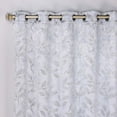 thumbnail image 2 of Superior Blackout Leaves Curtains Set of 2, Light Filtering Grommet Curtain Panel Set, Silver, 42"W x 96"L, 2 of 9