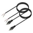 thumbnail image 1 of QUTETN 3.5mm RCA Male to Bare Wire   2Pcs Replacement RCA Male Plug Jack Connector Adapter to Bare Wire  Open End Audio Video Stereo Speaker RCA Cable for Repair - 10ft, 1 of 9