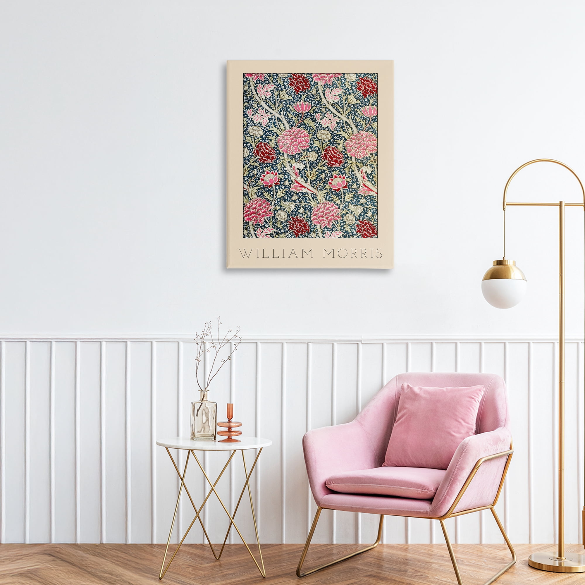 Stupell Industries Ornate Intertwined Flower Classic Canvas Wall Art, design by Lil' Rue