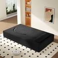 thumbnail image 6 of QuzyAor 78" Convertible Sofa Bed, Corduroy Boneless Floor Sofa with 2 Free Pillows, No Assembly Required for Living Room Bedroom Small Spaces, Black, 6 of 10