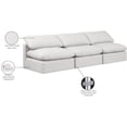 thumbnail image 2 of Meridian Furniture Indulge 105" Contemporary Vegan Leather Modular Sofa in Cream, 2 of 8