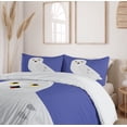 thumbnail image 6 of Ambesonne Owl Duvet Cover Set, Nocturnal Bird Animal Cartoon, 2-Calking, Violet Blue Coconut, 6 of 7