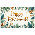 thumbnail image 3 of Floral Design Retirement Banner Decorative Leaves Elegant Typography for Retirement Party Indoor Decoration Event Celebration, 3 of 8