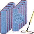 thumbnail image 1 of wonima02 Replacement Microfiber Pad for Rubbermaid Commercial 18.5 Inch Mop Head - 10 Pack Wet & Dry Commercial Cleaning Refills Reusable Mop Refills Fit for Any Microfiber Flat Mop System 18.5", 1 of 1