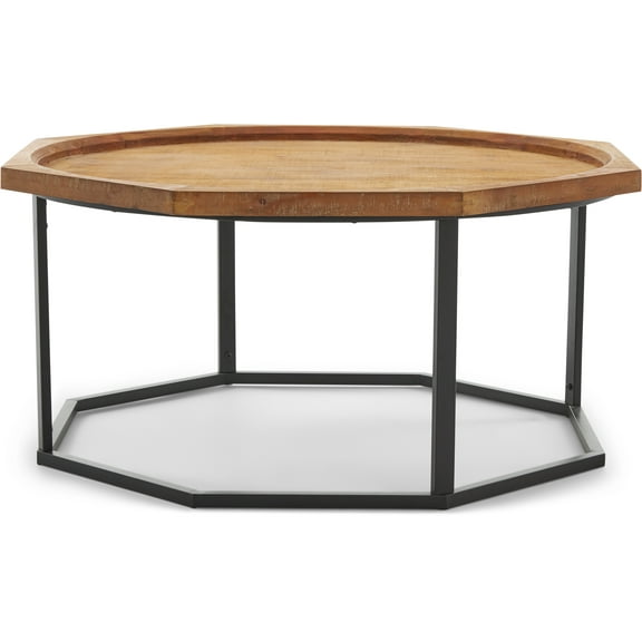 Finch Grayson Wood and Metal Coffee Table, Natural