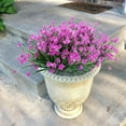 thumbnail image 6 of Morttic 6 Bundles Artificial Camellia Flowers No Fade Faux Autumn Plants, Fake Indoor Outdoor Greenery for Thanksgiving Christmas Wedding Party Home Garden Fireplace Decor (Fuchsia), 6 of 9