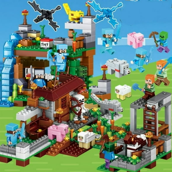 Minecraft Warhorse Park Minecraft Brick Construction Toy and Minifigures, Castle and Farm Building Set, Great Gift for Minecraft Players Aged 8 and up (718 Pieces)