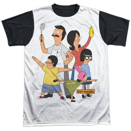 Bobs Burgers- Hero Pose Black Back Apparel Sublimated - (Best Yoga Poses For Back And Neck Pain)