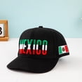 thumbnail image 5 of Jiibva Mexican Embroidered Baseball Cap Unisex Mexican Flag Hip Hop Hat Mexican Outdoor Recreational Sports Cap, 5 of 7