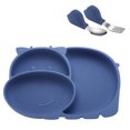 thumbnail image 2 of Silicone Baby Plate Set, Divided Baby Suction Plates with Spoon and Fork, 2 of 4