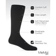 thumbnail image 3 of MeMoi Men's 3 Pair Pack Flat Knit Mercerized Cotton Crew Socks - Mens - Male, 13-15, Black, 3 of 8
