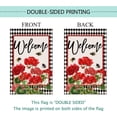 thumbnail image 5 of Baccessor Spring Summer Geranium Welcome Garden Flag Double Sided Summer Bee Red Floral Buffalo Plaid Small Burlap Yard Flag House Seasonal Farmhouse Outside Outdoor Decoration 12.5 x 18 Inch, 5 of 6