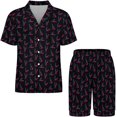 thumbnail image 2 of PRIYAL Men's Short Sleeve Pajama Sets Button Down Collar Sleepwear Soft Lounge Pjs Set Lightweight Men's Outfits, 2 of 13