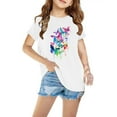 thumbnail image 2 of Feancey T Shirts for Girls 5-6 Years Old Kid Shirts Short Sleeve Butterfly Graphic Tees Summer Casual Loose Fit Tops, 2 of 6