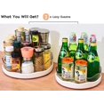thumbnail image 4 of 2 Pack Lazy Susan Organizers - Turntable Rack for Cabinet, Pantry Organization and Storage, Kitchen, Fridge, Bathroom Makeup Vanity Countertop, Under Sink Organizing, Spice Rack 9" & 11, 4 of 6