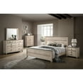 thumbnail image 2 of Imerland Contemporary White Wash Finish Bedroom Set, Queen/King Bed, Dresser, Mirror, Nightstand, Chest, 2 of 10