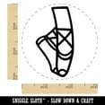 thumbnail image 2 of Ballet Ballerina Slippers Self-Inking Rubber Stamp Ink Stamper - Black Ink - Small 3/4 Inch, 2 of 7