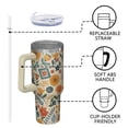 thumbnail image 4 of OBREWU Pioneer Flower Tumbler with Handle and Lid,40oz Pioneer Flower Double Wall Vacuum Insulated Tumbler,Pioneer Flower Cups Gift for Women and Men, 4 of 7