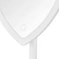 thumbnail image 4 of Bouclair White LED Heart-Shaped Table Mirror 11 X 7 in (28 X 18 cm), 4 of 10