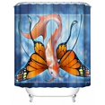 thumbnail image 1 of Cortina de ducha ABPHQTO alas de pescado Impermeable 150x180 cm, 1 of 2