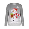thumbnail image 4 of Sudaderas de Cuello Redondo de Navidad Para Mujer Moda Casual Estampado Suelto Manga Larga Tops Blusa Sin Capucha Odeerbi  ODB190473, 4 of 6
