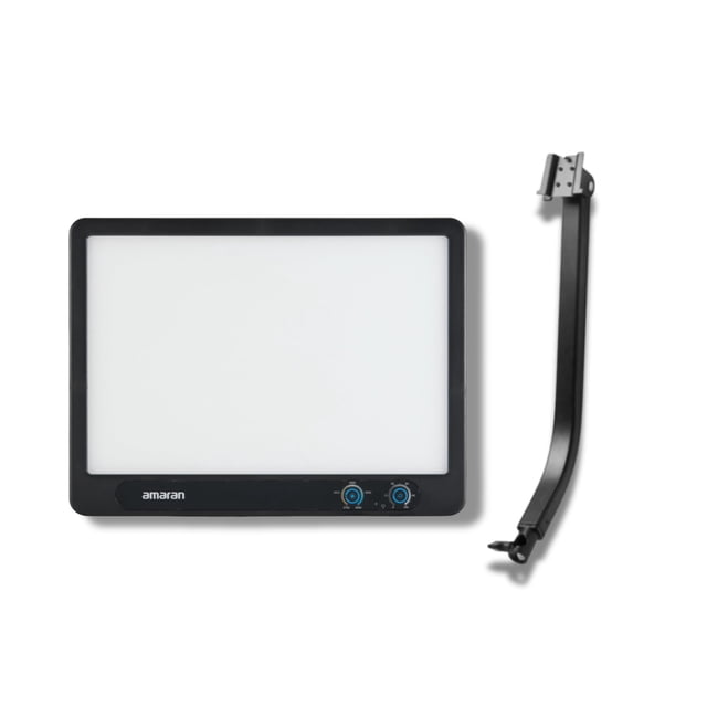 Panel de luz LED Amaran Verge, iluminado en los bordes, sin parpadeos, color carbón