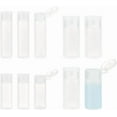 thumbnail image 1 of 10 frascos de viaje de plástico para artículos de aseo, de 12 ml/18 ml/30 ml, con tapa abatible y dosificador., 1 of 9