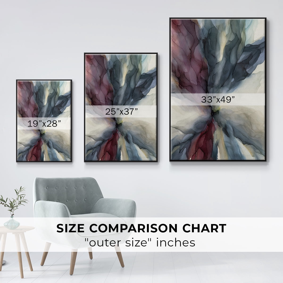 Untitled Framed Premium Gallery Wrapped Canvas - Ready to Hang - 17 x 25 - Black Floating Frame