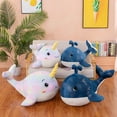 thumbnail image 2 of 30/50cm Whale Plush Toy Fluffy PP Cotton Lovely Animal Doll Plushies Bedroom Decor Soft Touch Stuffed Sea Animal Doll Toy Plush Pillow Birthday Gift, 2 of 8