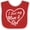 Red and White, variant on Inktastic I Love My Mom and Dad in White Chalk Heart Boys or Girls Baby Bib