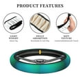 thumbnail image 5 of Lsque Green Turquoise Teal Ultra Soft Car Steering Wheel Cover for Women, Standard 15 inch Size for Truck Van SUV Auto, 5 of 8