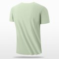 thumbnail image 4 of Sakmal Green T-Shirts for Man Short Sleeve Crew Neck Solid Blouse Casual Summer Daily Tops, 4 of 8