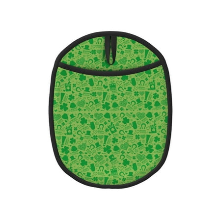 

Pofeuu St Patrick s Day Print Silicone Pot Mat Mitten With Hanging Loop Heat Resistant Oven Mitts Non-Slip Bbq Baking Smoking Potholders