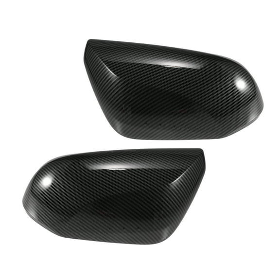 Unique Bargains Pair Rear View Mirror Cover Cap Overlay Black Carbon Fiber Pattern for Toyota Prius Mirror Guard Covers