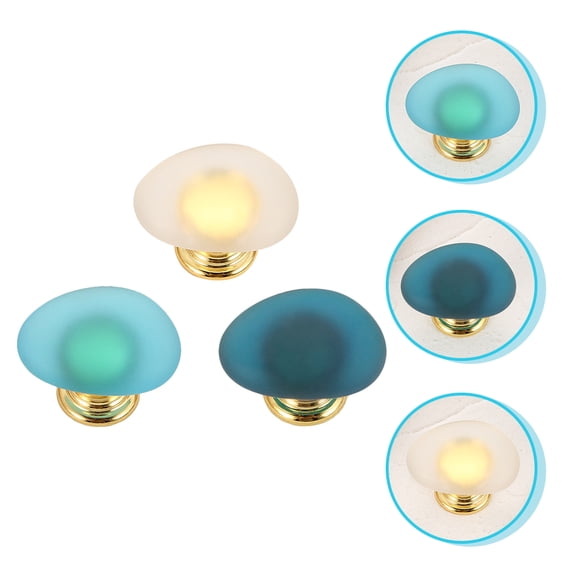 MERRYHAPY Crystal Dresser Handle Knobs for Doors, Assorted Colors, Zinc Alloy, 3pcs, Easy Installation, Home Decor Hardware
