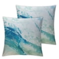 thumbnail image 2 of PIKWEEK Beach Watercolor Blue Pillow Covers Sea Ocean Nature Scenery Decorative Throw Pillows Pillowcase Square Cushion Case for Couch Sofa Bed Bedroom Car Living Room Multiple specifications, 2 of 6