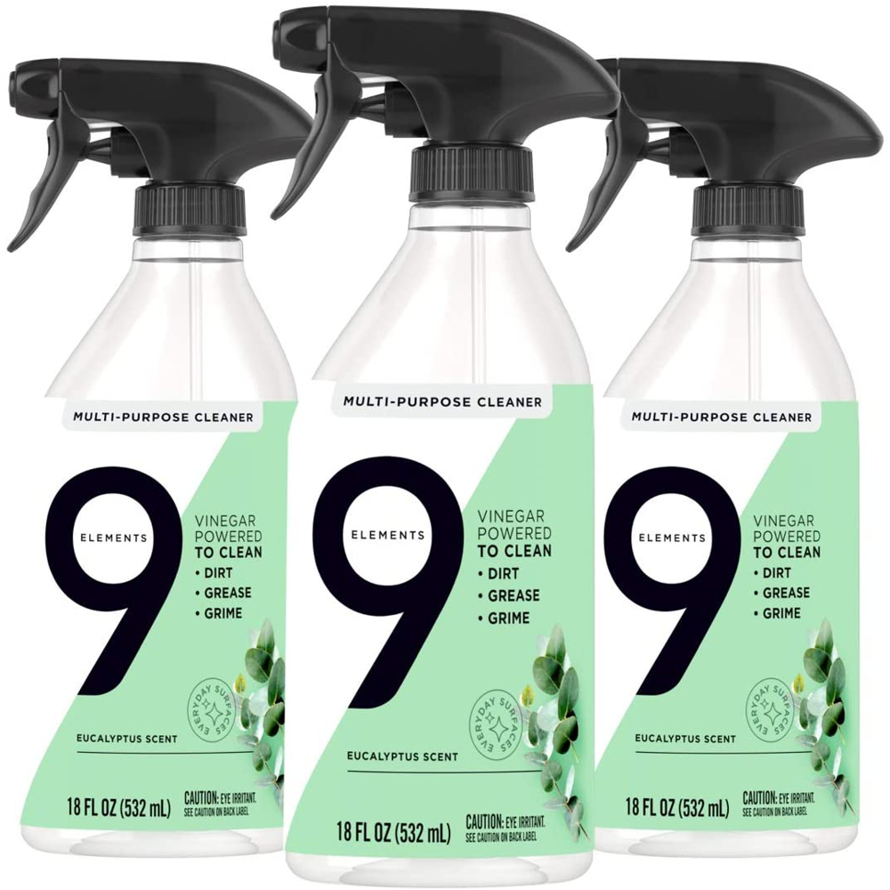 9 Elements MultiPurpose Surface Cleaning Spray, Eucalyptus Scent, 18 oz, Pack of 3 Walmart