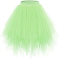 thumbnail image 4 of Gunia Girls Tutu Skirt Dress Layered Ballet Dance Performance Puffy Short Wear With Flowy Sheer Fabric Elegant Princess Birthday Party Skirts For Kids Toddler Girls Light Green, 4 of 4