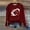 Wine, variant on SCSAlgin Football Game Day Sweatshirt Women Casual Long Sleeve Crewneck Pullover 2024 Fall Fashion Football Print Shirts Tops