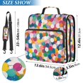 thumbnail image 2 of FORMRS Zipper Binder with Shoulder Strap 2-inch Ring 500 Sheet Capacity File Bag, Dark Colorful Circles, 2 of 5
